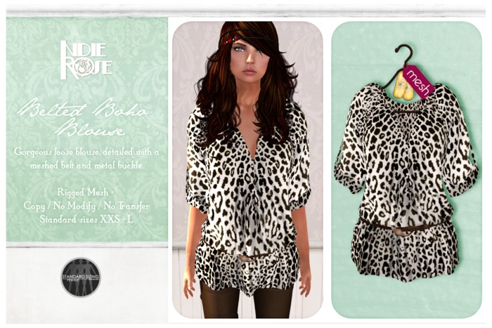 ~*INDIE ROSE*~ Belted Boho Blouse - LP - Brown