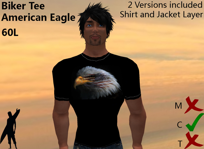 Surface Biker American Eagle Tee