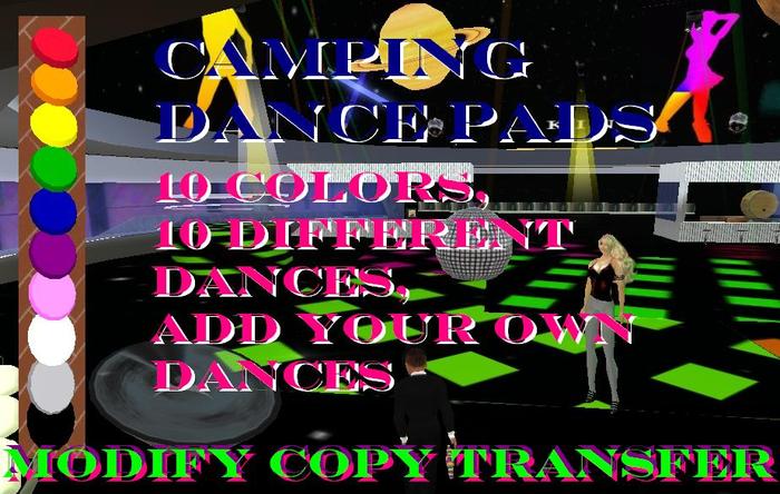 Camping Dance Pads 10 Pack (10 Different Dances Included)