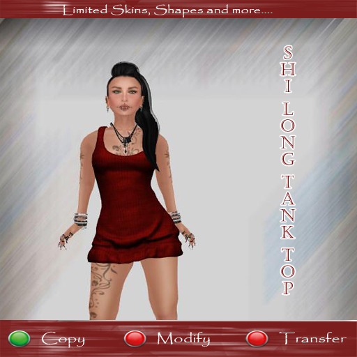 .::[> C.H.D <]::. [MESH] Shi_long_Tank_Top_Cotton-Red