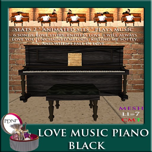 PDN: Love Music Piano Black Boxed