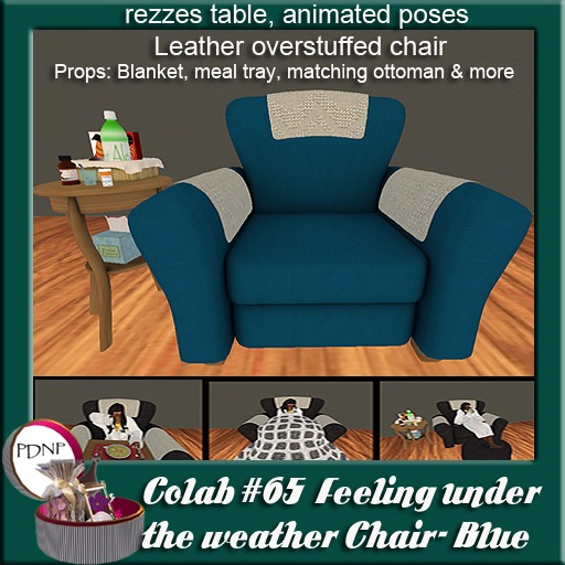PDN: Feeling Under the Weather Chair Blue colab65