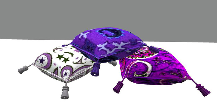 Paisley Pillow Purple set