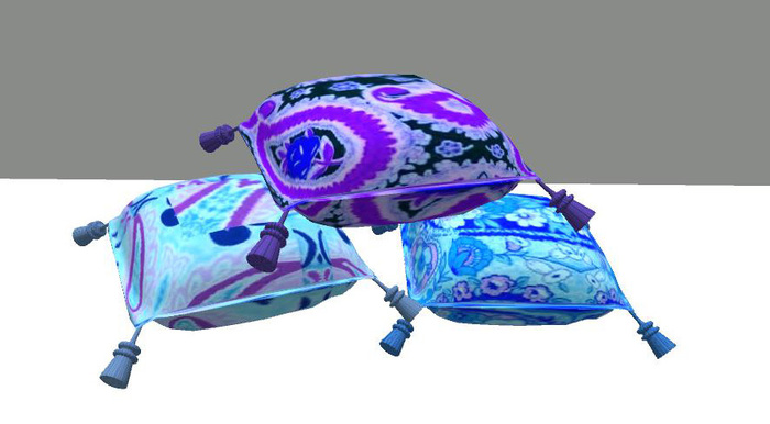 Blue Paisley Pillows