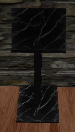Black marble podium