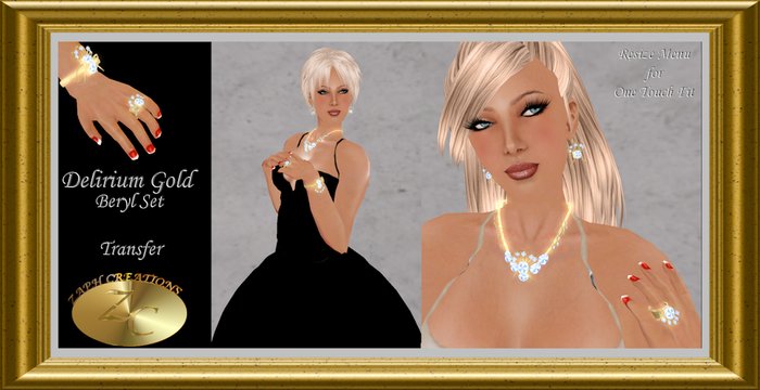 Zaph's Delirium Gold Beryl Set Boxed