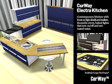 CurWay Electra Blue kitchen 