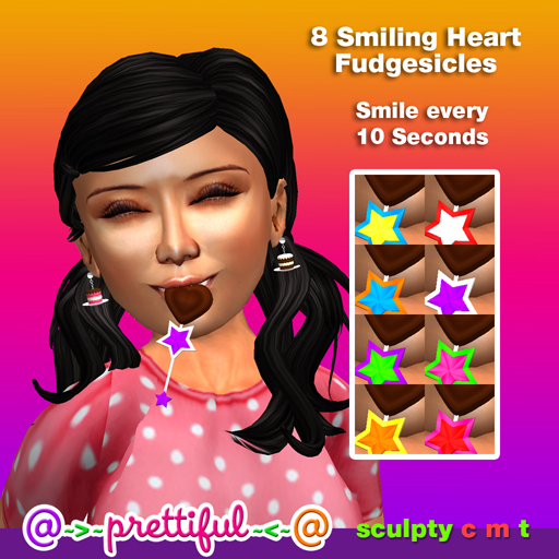@~>~ PrettiFuL ~<~@ Smiling Heart Fudgesicles [ 8 Pack ]