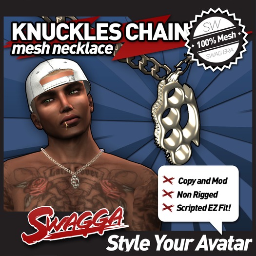[SWaGGa] MESH Kunckles Chain with Resize