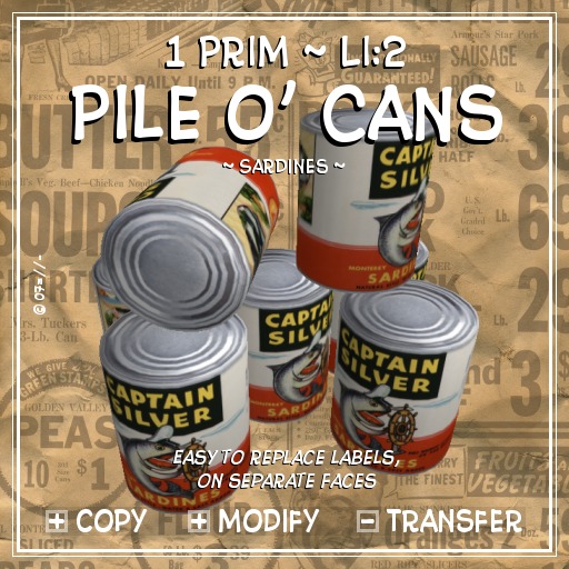 !:P:! * Pile o' Cans ~ Sardines