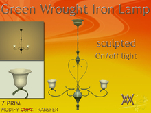 Lamp Wrought Iron Green by Wild Motley