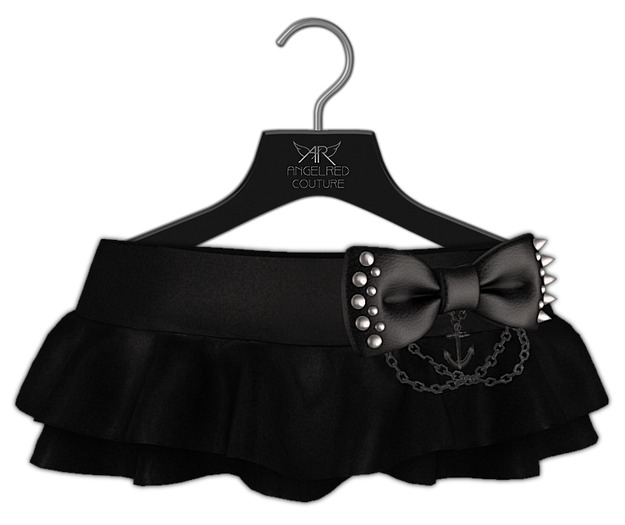 AngelRED - Mesh Axis Skirt [BLACK]