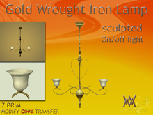 Lamp Wrought Iron Gold by Wild Motley