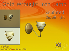 Lamp Wrought Iron Gold, wall, by Wild Motley