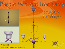 Lamp Wrought Iron Purple by Wild Motley