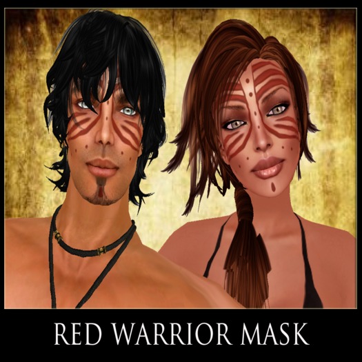 red warrior mask