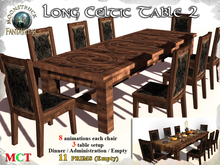 !! MOONSTRUCK !! Celtic Long Table 2 & Chairs - Interactive