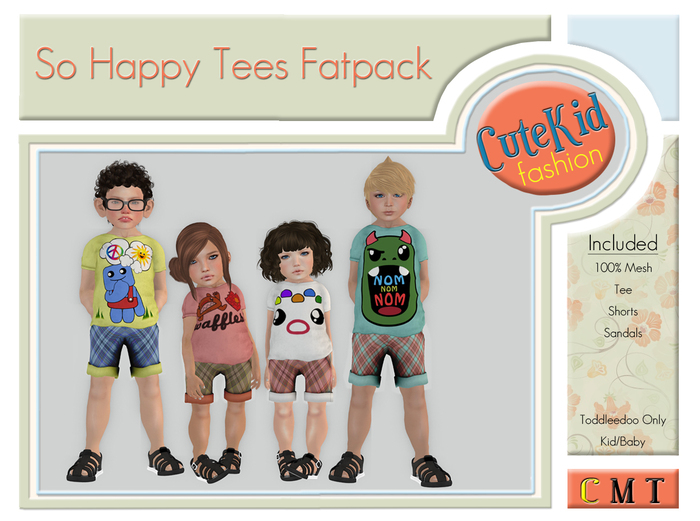 CuteKid Fashion - So Happy Tees - Fatpack