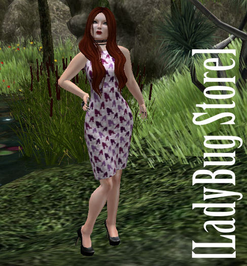 [LadyBug Store] Pencil Dress Kneeup Poodle