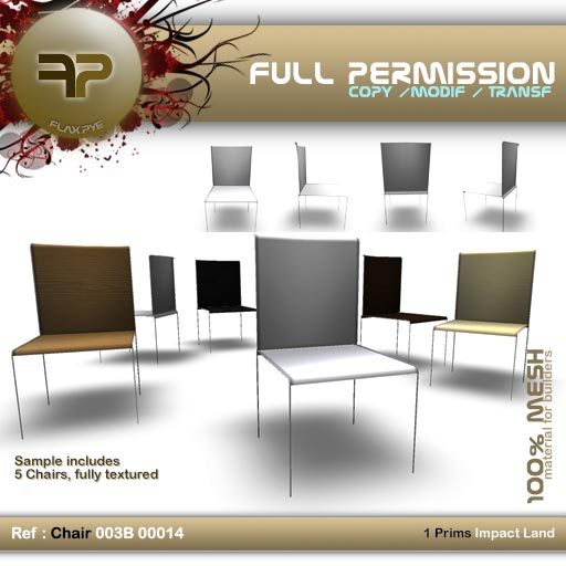 Full perms MESH by Flax Pye >> Chair 003B 00014