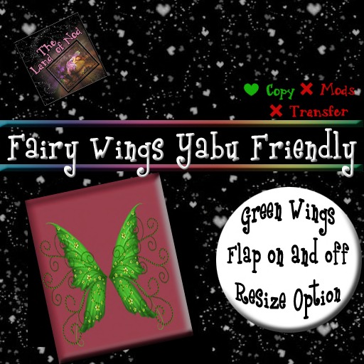 Green Fairy Wings (Boxed)