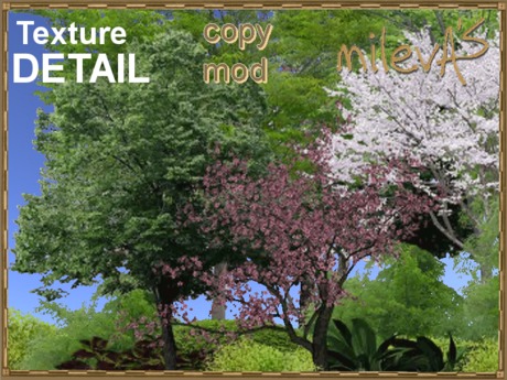 Second Life Marketplace - milevA's 1-Prim Trees #01 3D L=240 W=10