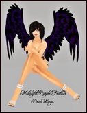 Midnight Purple Feather Prim Wings