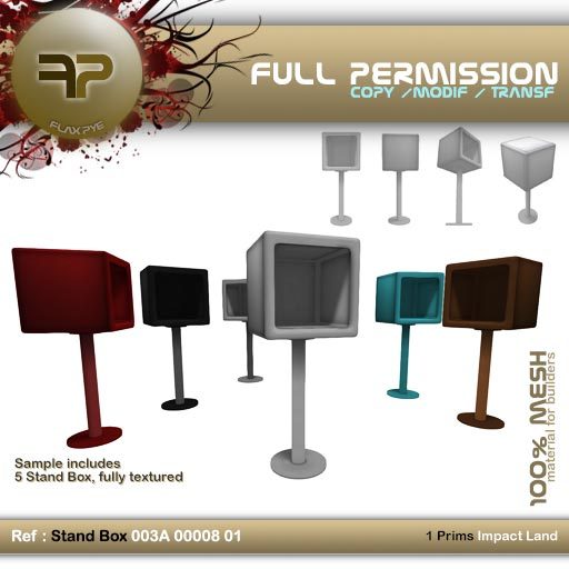 Full perms MESH by Flax Pye >> Stand Box 003A 00008 01