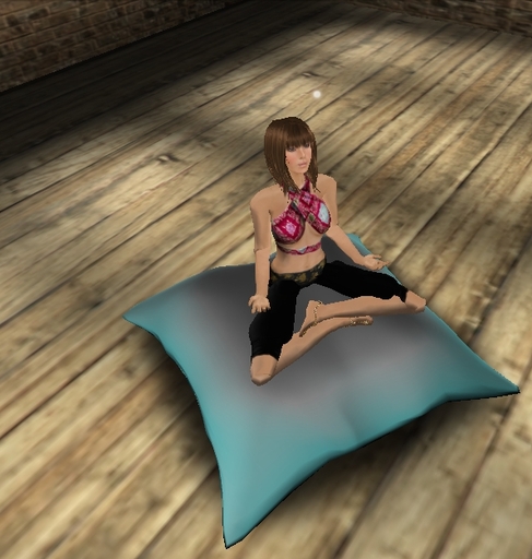 Funky Punk Meditation Cushion Dark Lt Blue