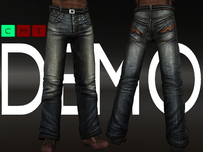 *S.D* - Mesh Street Jeans & Rigged Belt - Plain *DEMO Version*