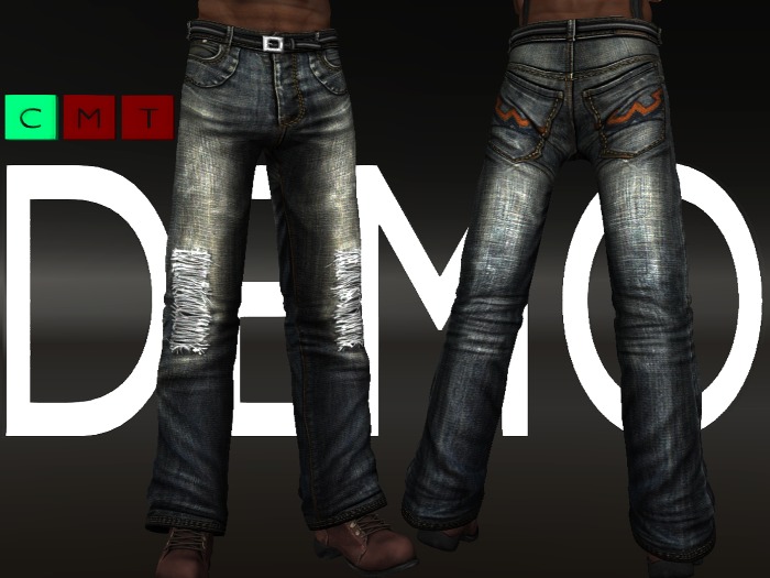 *S.D* - Mesh Street Jeans & Rigged Belt - Ripped *DEMO Version*