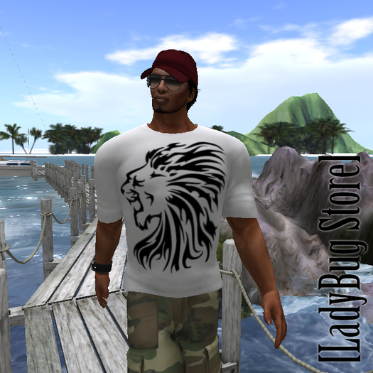 [LadyBug Store] T-shirt White Lion