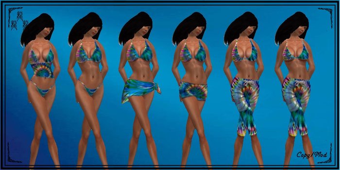 Tye Dyed 6 Bikini Set Fat Pack 