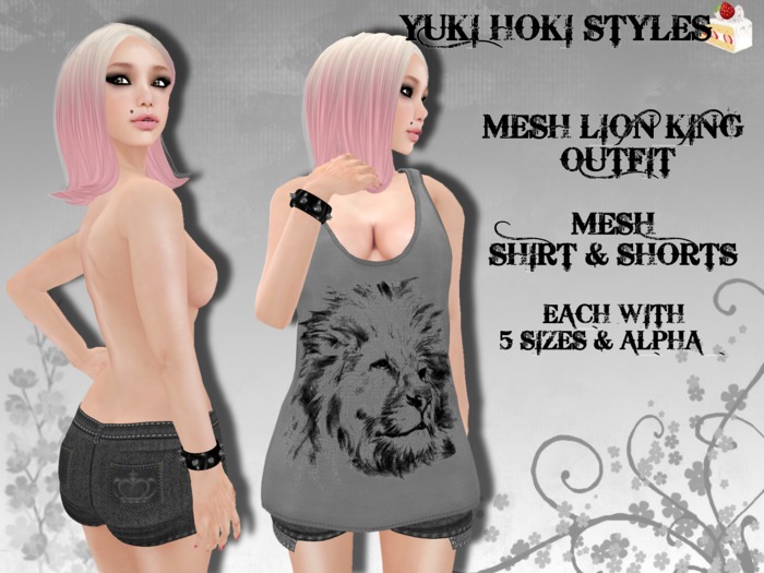 YHS Mesh Lion King Grey