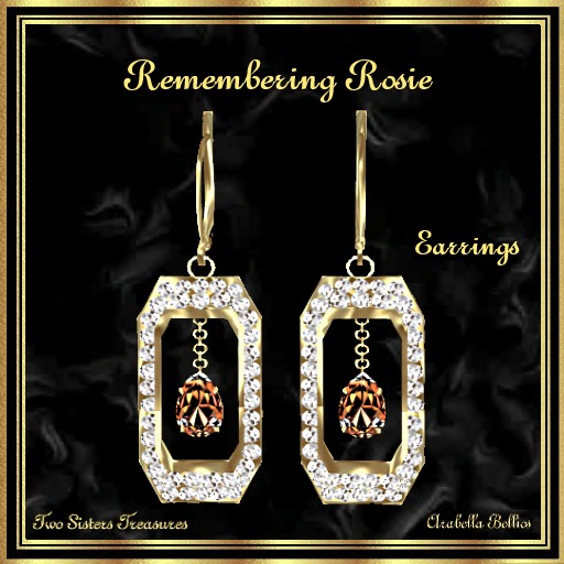 TST - REMEMBERING ROSIE PEACH TOURMALINE EARRINGS YG.