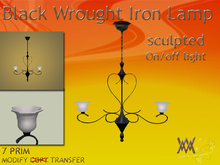 Lamp Wrought Iron Black by Wild Motley