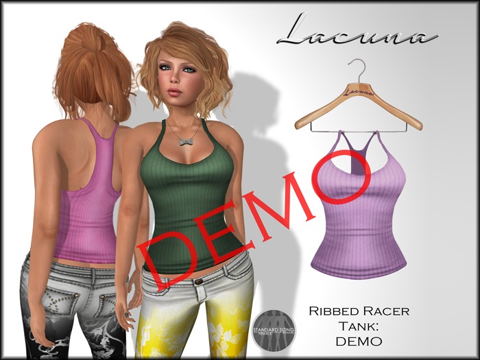 *LACUNA* Ribbed Racer Tank - DEMO
