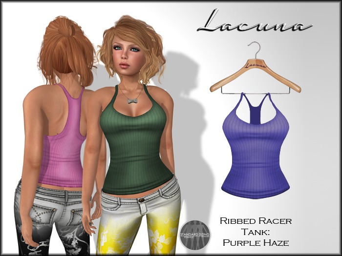 *LACUNA* Ribbed Racer Tank - Purple Haze