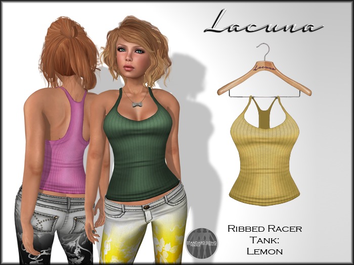 *LACUNA* Ribbed Racer Tank - Lemon