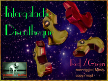 Bliensen + MaiTai - Intergalactic Díscotheque- Shoes - Retro Sci Fi Boots - Red Green