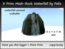 3 prim mesh-rock waterfall copy-mody