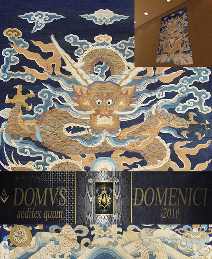 Japanese Dragon Blue Rug (antique)
