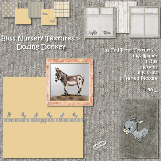 Bliss Nursery Textures - Dozing Donkey* - Box