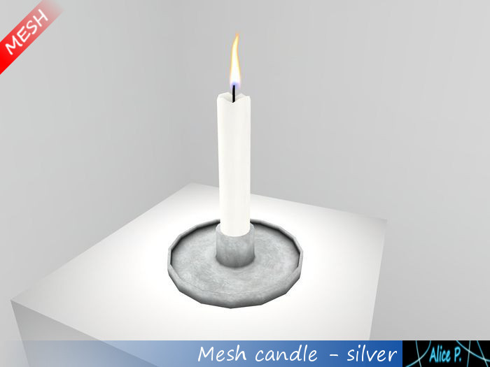 Alice P. - Mesh candle silver cm