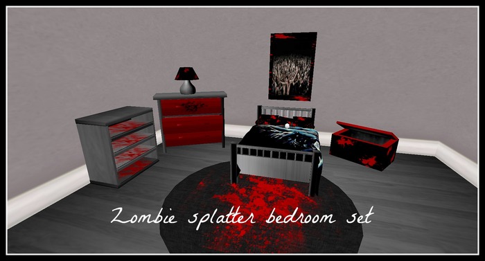 zombie splatter bedroom set