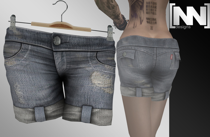 [nn] -Jeans Shorts Mesh -denim