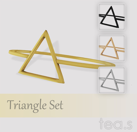 [tea.s] Geo Bracelete - Triangle Set