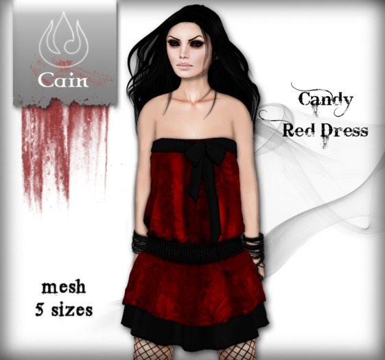 Second Life Marketplace Cain Candy Red Dress