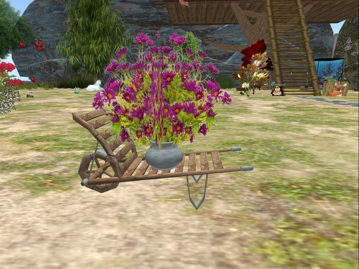 pot de fleurs rosette