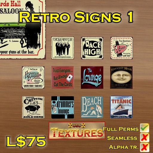 USC Textures - Retro Signs 1 